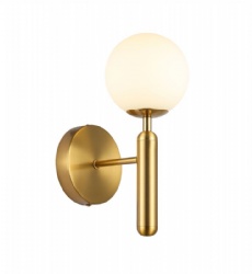 Modern Style Gold White Glass Wall Lamp