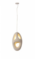 Hollow Holes Beige Wabi-Sabi Art Pendant Lamp