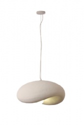 Big Size Wabi-sabi Style Cloud Shape Glass Fibre Reinforced Plastic Pendant Lamp