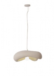 Irregular Curved Shape Wabi-sabi Fiberglass Pendant Lamp