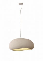 Off-white Fiberglass Wabi-Sabi Style Pendant Lamp